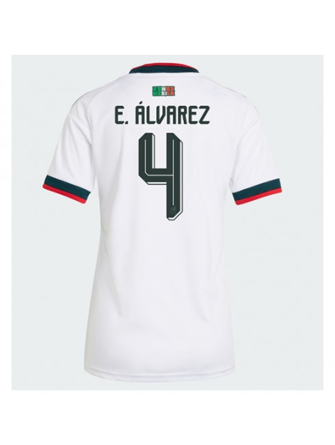 Mexiko Edson Alvarez #4 Auswärtstrikot für Frauen WM 2026 Kurzarm Mexiko Edson Alvarez #4 Auswärtstrikot für Frauen WM 2026 Kurzarm